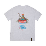 キャッチアップスタンダードTシャツ / CATCHUP STANDARD FIT T-SHIRTS WHITE MELANGE / BLACK