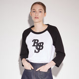 ロゴラグランTシャツ / Logo raglan t-shirt black