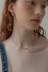 ヒュッゲライフスリムチェーンネックレス/Hygge life slim chain necklace (silver)