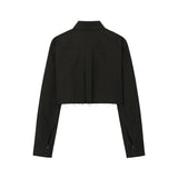 パンククロップシャツ/0 1 punk crop shirt - BLACK
