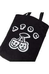 Cherry Bear Canvas Bag_Black (6684778528886)