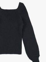 RIB PUFF SWEATER