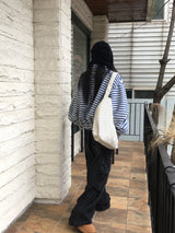 Dots corduroy big shoulder bag