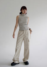 ポーラーストライプスリーブレストップ/Polar Stripe Sleeveless (2color)