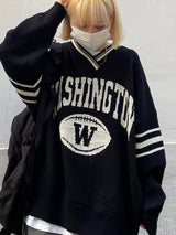 ウォッシングトーンVネックニットウェア/Washington V-neck Knitwear