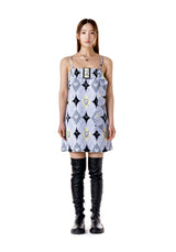 クローム アーガイル ベルト ドレス/ CHROME ARGYLE BELT DRESS (BLUE)