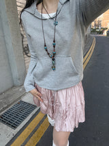 ミックスフードスウェットシャツ / Mixed hooded sweatshirt.