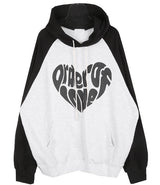 ハートラグランオーバーフードTシャツ/No.9674 heart raglan over hood T (3color)
