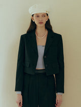 CROP JACKET BLACK