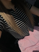 Adeline stripe zip up 