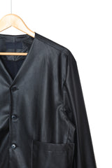クロップレザーカーディガン / Crop leather cardigan