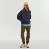 HIGH NECK STRING SWEATSHIRT_NAVY