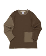 KNIT X TERRY COMBINATION POCKET TEE (Beige) / コンビネーションポケットTシャツ