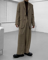 ミダスチェックワイドスラックス / Midas Check Wide Slacks (2 colors)