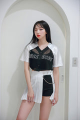 ダイスジャージークロップTシャツ/TOP(8102) Dice Jersey Crop Tee