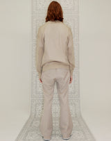WAFFLE FISHNET CARDIGAN BEIGE (6691444588662)