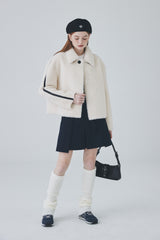 ダブルラップミニプリーツスカート / Double Lap Mini Pleated Skirt [Navy]