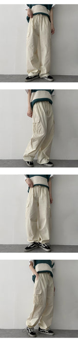 カルペストリングナイロンワイドカーゴパンツ / Carpe String Nylon Wide Cargo Pants