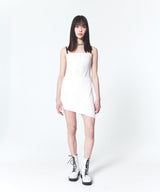 ローエッヂミニドレス/Raw Edge Mini Dress White