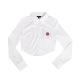 ローズシンボルクロップシャツ / ROSE SYMBOL CROP SHIRT #MAGENTA