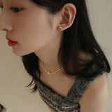 [single earring]14K gold twin pearl earring (6679672914038)
