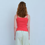 ローズノースリーブTシャツ / ROSE SLEEVELESS TEE, RED