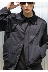 オブリークインバーティドプリーツブルゾン/OBLIQUE INVERTED PLEAT BLOUSON