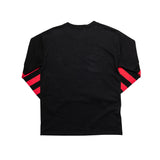 REBIRTH LONG SLEEVE T SHIRTS ( STUD Ver.) - BLACK (6674940952694)