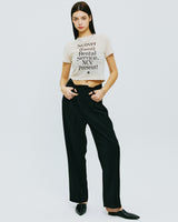 レンタルフォレストタイポクロップニット/RENTAL FOREST TYPO CROP KNIT-IVORY