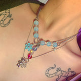 Silver baby bear necklace (6673129734262)