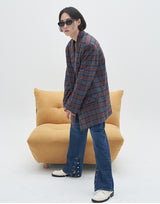 Peaked Lapel Check Pattern Blazer (6596179001462)