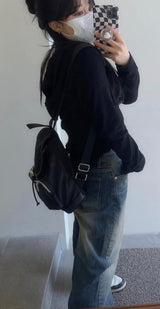 ビンテージワイドフェーディングデニムパンツ / vintage medium-blue wide fading denim pants
