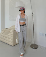 リネンデニムパンツ/no.5167 Gray Linen Denim Pants