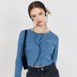 オッドシグネチャーロゴボタンクロップカーディガン / Odd Signature Logo button crop cardigan - 3 color