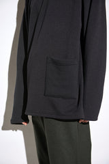 KNIT X TERRY COMBINATION POCKET TEE (Black) / コンビネーションポケットTシャツ