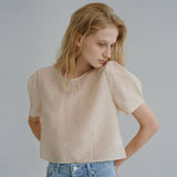 クロワール パフ クロップ ブラウス / Croire puff crop blouse