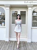 ハートロースリットミニスカート / 942. Heart low slit mini sk (2color)