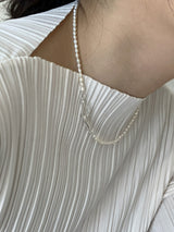 [92.5silver] hook pearl necklace