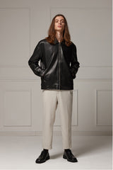 Low-cut leather jacket (4622119731318)