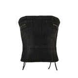 [MADE] Lan archive eyelet denim top