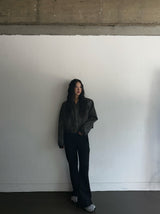 Hazelnut leather jacket
