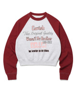 W RAGLAN BROTHERS SWEATSHIRT BURGUNDY(CV2ESFM445A)