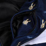 ロイヤルフリースフードジャケット / BSR2223FWJK103 ROYAL FLEECE HOODED JACKET MINI BEAR RABBIT NAVY