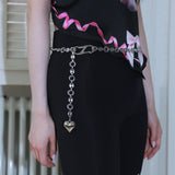 1 2 ハンドメイドチェーンハートベルト / 1 2 handmade chain heart belt