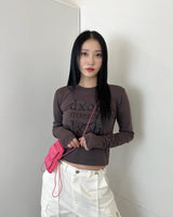 シーズンロゴセミウォーマークロップTシャツ