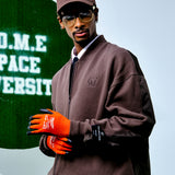 [UNISEX] Fleece-Back Cotton-Jersey and Padded Shell Zip-Up Sweatshirt (Dark Brown) (6656648380534)