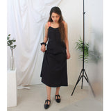 Aria dot dress (navy) (6657243578486)