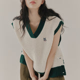 ワッフルニットベスト / WAFFLE KNIT VEST_OATMEAL