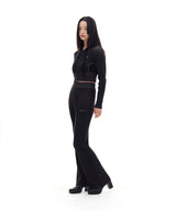 SMALL LOGO BOOTSCUT KINT PANTS (BLACK)