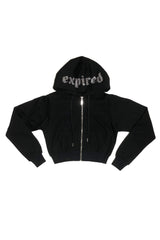 ラインストーンフーディージップアップ/Rhinestone Hoodie Zip-up (4164286152822)